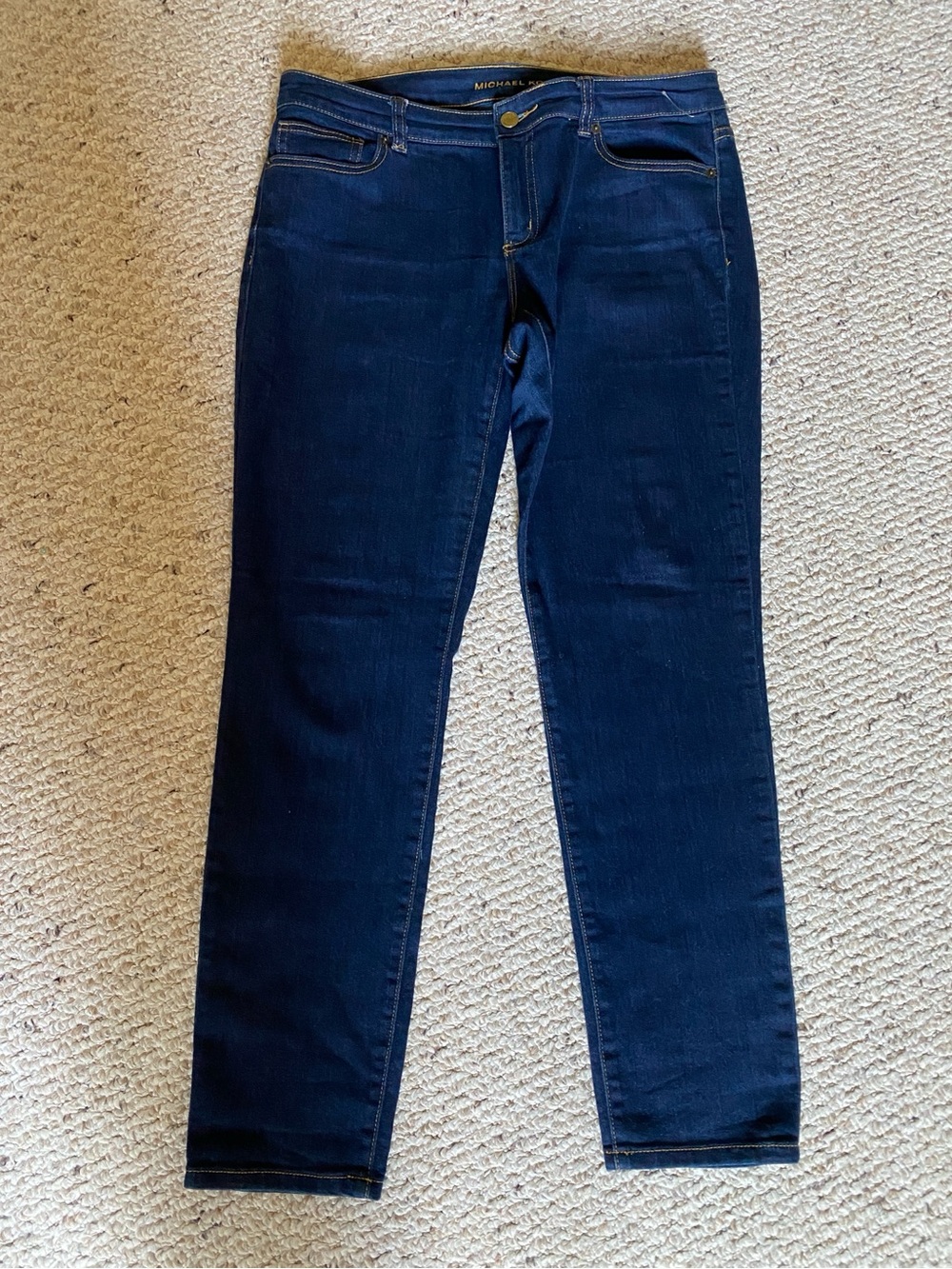 Michael Kors Royal Blue Denim Jeans with Branded Button